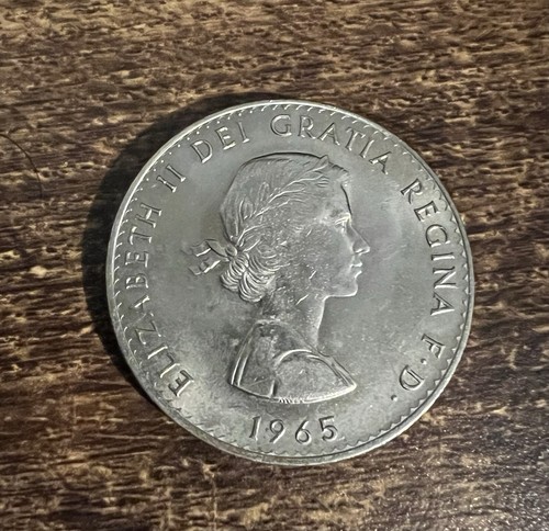 1965 crown coin commemorating - coin,