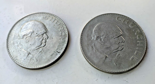 Pair 1965 crown coins - pair,