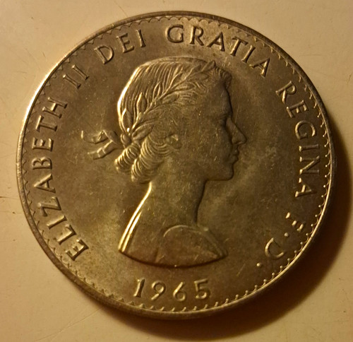 1965 elizabeth crown coin - elizabeth, ii