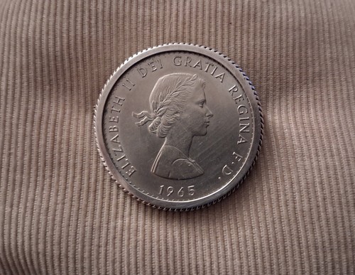 Silver pendant brooch - silver, coin