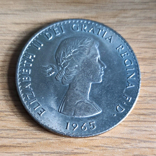 1965 elizabeth crown coin - crown,